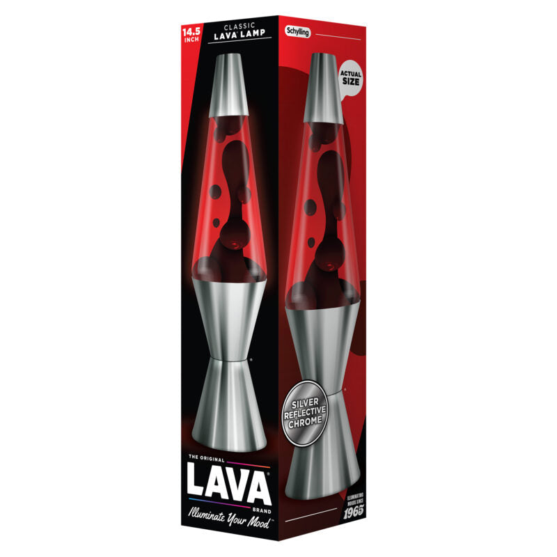14.5″ Lava Lamp Chrome Plated Crimson - US 7944