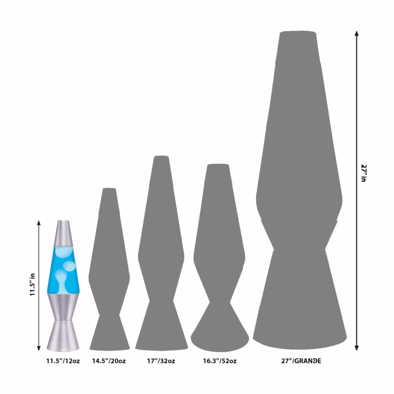 11.5″ LAVA Lamp – White/Blue/Silver - US 6018