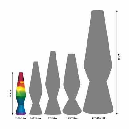 11.5″ LAVA Lamp Rainbow – White/Tricolor - US 8184