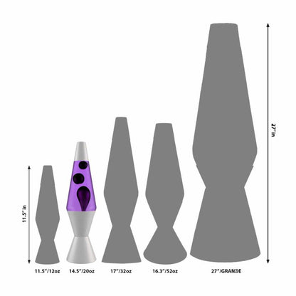 14.5’’ LAVA Lamp – Black &amp; Purple - US 4537