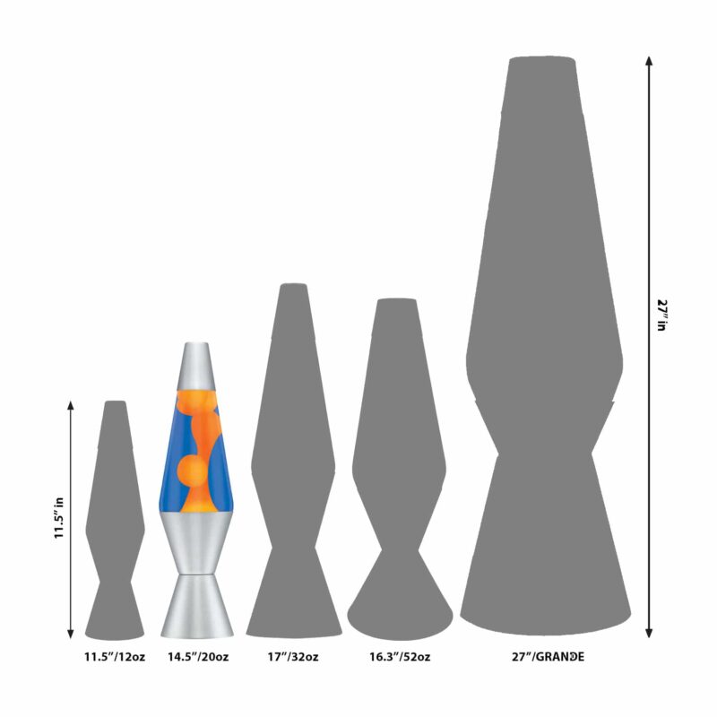 14.5” LAVA Lamp – Orange/Blue/Silver - US 1274