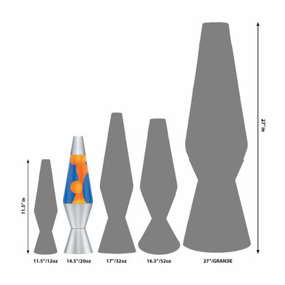 14.5” LAVA Lamp – Orange/Blue/Silver - US 1274