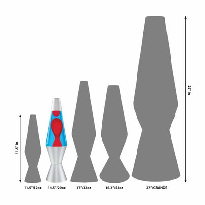 14.5″ LAVA Lamp – Red/Blue/Silver - US 1582