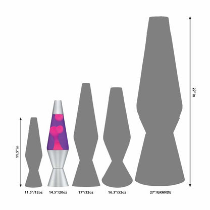 14.5” LAVA Lamp – Pink/Purple/Silver - US 5172