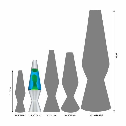 14.5” LAVA Lamp – Yellow/Blue/Silver - US 5363