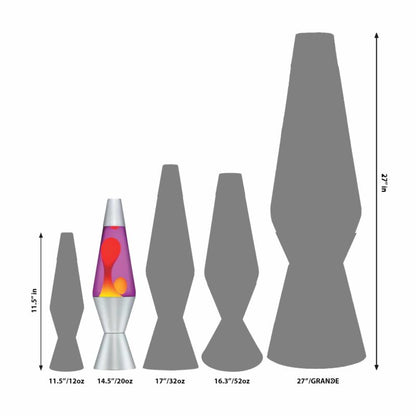 14.5” LAVA Lamp – Yellow/Purple/Silver - US 6762
