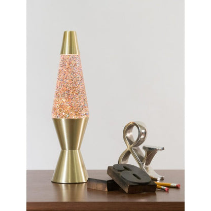 14.5″ LAVA Lamp Rainbow Glitter – Clear/Gold - US 5489