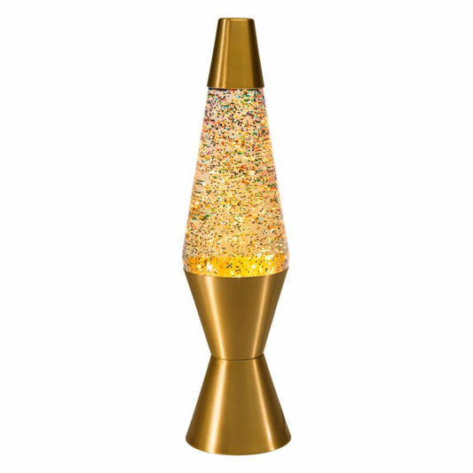 14.5″ LAVA Lamp Rainbow Glitter – Clear/Gold - US 5489