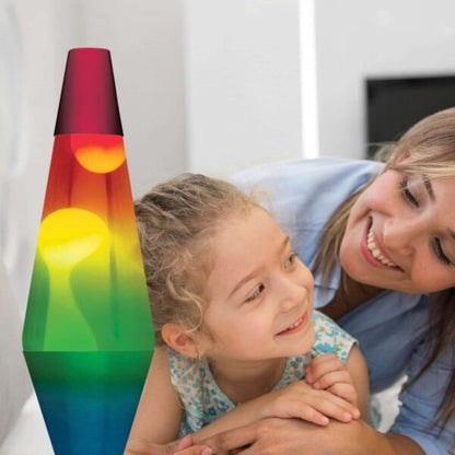 14.5” LAVA Lamp Rainbow – White/Clear/Tricolor - US 6653