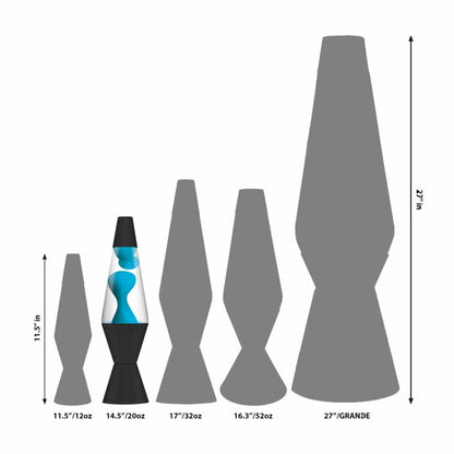 14.5″ LAVA Lamp Neon – Blue/Clear/Black - US 9796