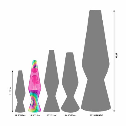 14.5″ LAVA Lamp – Tie Dye Pink Spiral - US 5260
