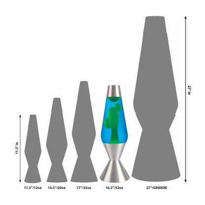16.3″ LAVA Lamp – Yellow/Blue/Silver - US 9065