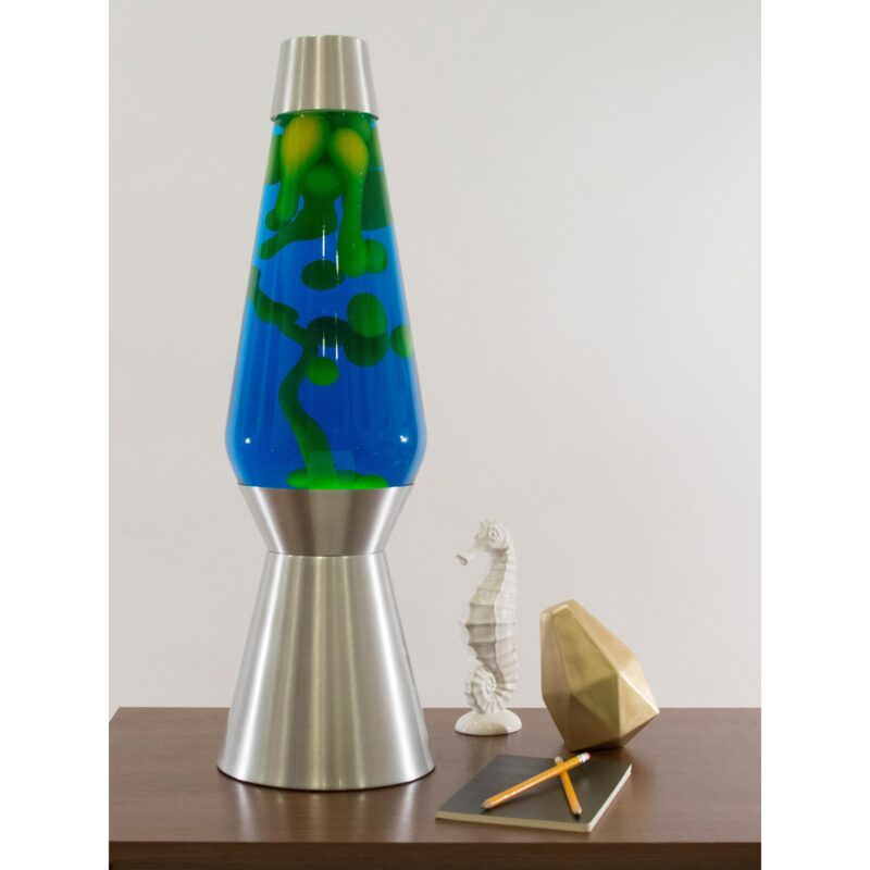 27″ LAVA Lamp Grande – Yellow/Blue/Silver - US 1456