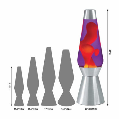27″ LAVA Lamp Grande – Yellow/Purple/Silver - US 8154